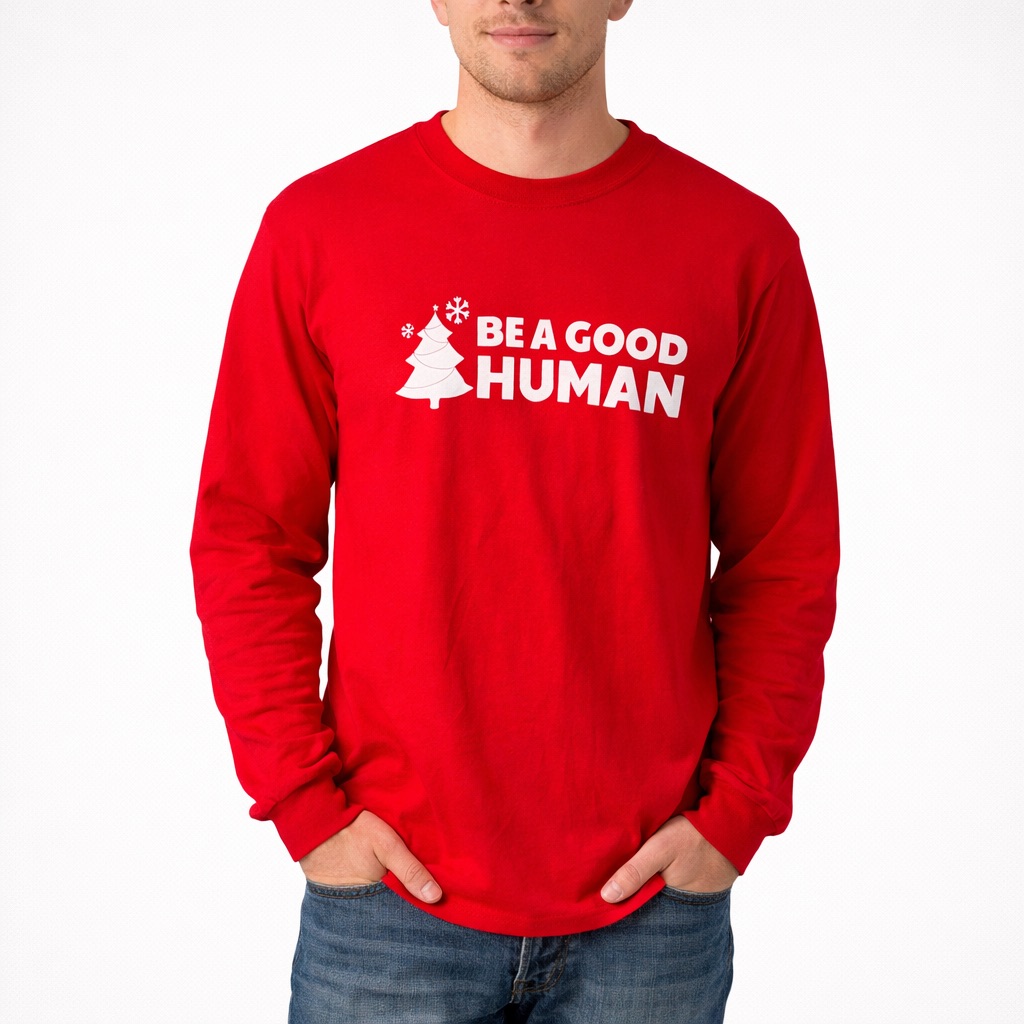 Red Graphic Long Sleeve Shirt